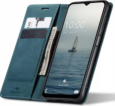 Image de SPACECASE Etui portefeuille pour Galaxy A14 5G Bleu
