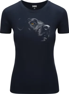 Produktbild von Diarbo Damen T-Shirt mit Tierliebhaber Druck Labradorkopf Dunkelblau Gr.L