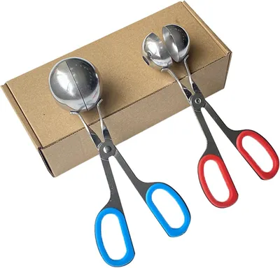 Produktbild von 2 Fleischbällchenformer aus Metall, Pressformen zur Herstellung gleichmäßiger Fleischbällchen, multifunktionaler Reisbällchenformer für Kochbegeisterte