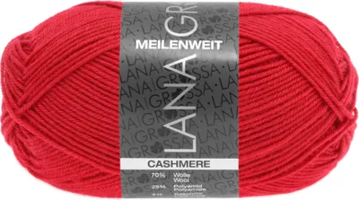 A ball of red yarn with a label.