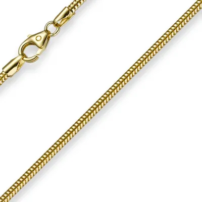 Produktbild von 1,9mm Schlangenkette Kette Collier 750 Gold Gelbgold Goldkette 55cm Uni