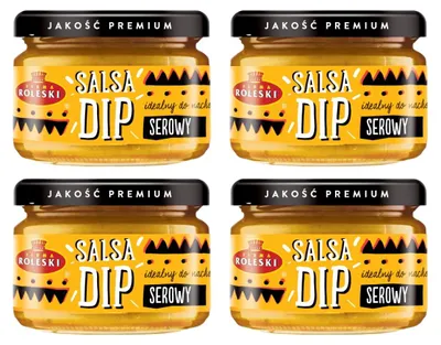 Produktbild von Roleski Salsa Dip Käse 4x 220g - cremige Sauce mit Cheddar für Nachos