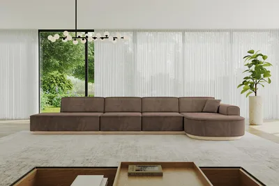 Produktbild von ALTDECOR Ecksofa in L-Form ARRIO-L3 - 413x171x83 cm Braun -  Corner Sofa Bett Eckcouch Couch  Wohnlandschaft Cauchsofa