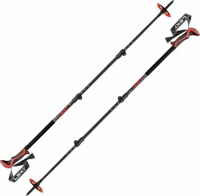 Zdjęcie produktu dla Leki Haute Route 3 Dark Anthracite/Dark Red/Black 110 - 150 cm Kije trekkingowe