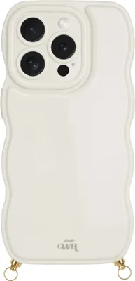 Produktbild von Glossy Wavy Cord Hülle Beige  - Kompatibel mit iPhone 16 Pro Max