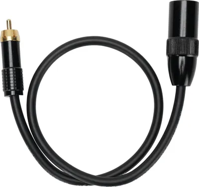Image de Câble XLR mâle vers AV mâle, longueur 0,5 m, âme en cuivre, plaqué or, phono 3 pôles