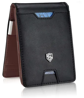 Obrázek produktu pro Pánská peněženka STEVENS z přírodní kůže černá RFID 11 x 8 cm univ