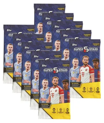 Obrázek produktu pro Topps UCL Superstars 2023/24 – 10 balíčků
