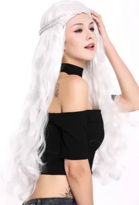 Produktbild von WIG ME UP Perücke Lang Weißgrau Geflochten 91323-ZA68C