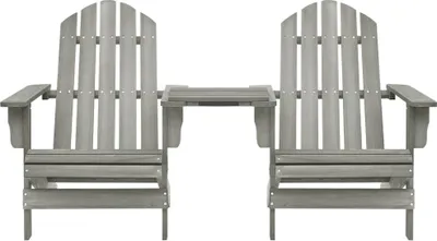 Immagine prodotto di vidaXL sedie da giardino Adirondack con tavolo in legno massiccio di abete grigio