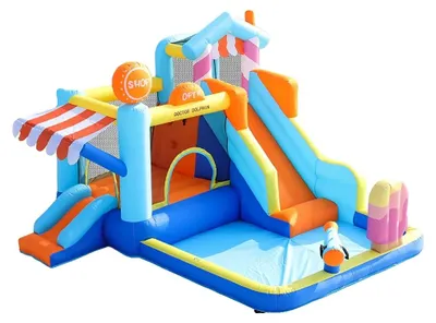 Obrázek produktu pro Dětský nafukovací hrad, vodní skluzavka, trampolína, 1