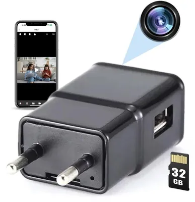 Zdjęcie produktu dla Ładowarka do Mała kamery USB iUni IP1000, Wi-Fi, 32GB, Full HD, podgląd na żywo w telefonie