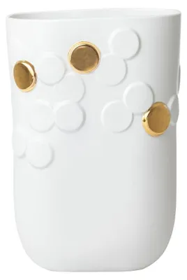 Produktbild von Goldene Vase mit dekorativen Punkten