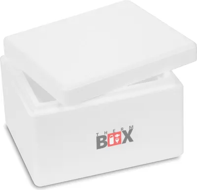 Produktbild von THERM-BOX Styroporbox 2W Innen: 18x14x9cm Wand 3cm Volumen 2,39L Isolierbox Thermobox Kühlbox Warmhaltebox Wiederverwendbar