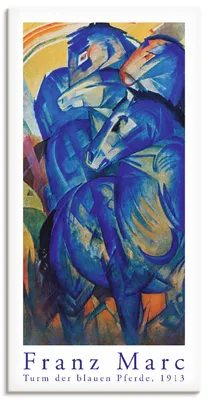 Produktbild von ARTland Leinwandbild Turm der blauen Pferde. 1913 Größe: 20x40 cm
