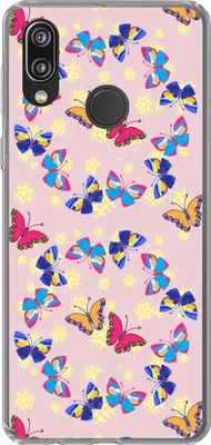Produktbild von MuchoWow® Handyhülle Schutzhülle Hülle für Telefoonhoesje Huawei P20 Lite (2020) Mädchen - Schmetterling - Insekten - Muster - Mädchen - Kinder - Kinder Silikon Softcase Handy Hülle - Kartenhalter