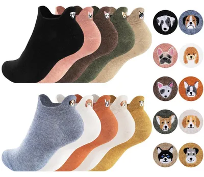 Obrázok produktu pre Ponožky pod tenisky, dámske, 10 párov, bavlna, farebné, veľkosť 35-42, priedušné