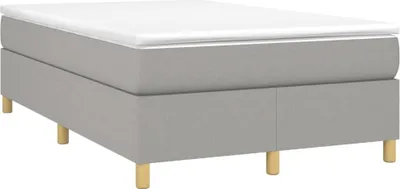 Produktbild von vidaXL Boxspringbett mit Matratze Hellgrau 120x200 cm Stoff