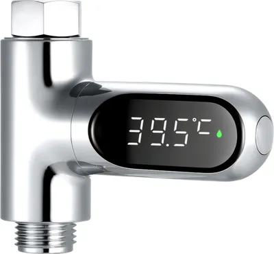 Produktbild von LED-Anzeige Wasserzaehler Digitales Duschthermometer Badtemperaturmonitor Wassertemperaturmessgeraet mit 5 85 ¡æ Bereich ¡æ / šH Hochgenaues Duschbadzubehoer