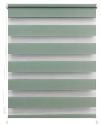 Produktbild von Lichtblick Doppelrollo blickdicht ohne Bohren Salbei 80 cm x 150 cm (B x L)