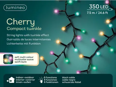 Produktbild von Kaemingk LED Kirschlichter Weihnachtsbeleuchtung 750 cm für Innen- und Außenbereich