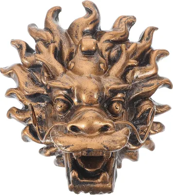 Produktbild von Wandmontierter Drachenkopf-Gartenbrunnen aus Kunstharz mit vielseitigem Design und langlebiger Nutzung für den Außenbereich