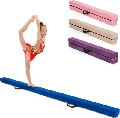 Produktbild von Klappbarer Turnbalken, 210 cm, wildlederartige Oberfläche
