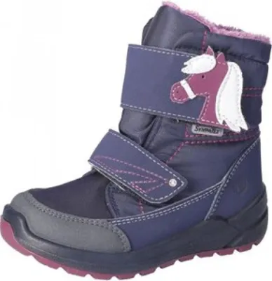 A single child's boot is shown against a white background.