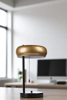 Produktbild von Opviq, Hochwertige Tischlampe, Gold & Schwarz, IP20, E27, 40 cm | 100% Metall