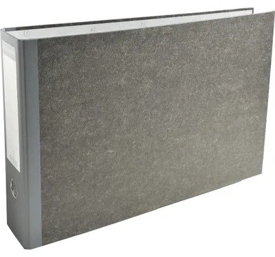 Produktbild von Exacompta 4x Ordner Wolkenmarmor 2Ring 80mm Rücken A3 quer grau 53810E