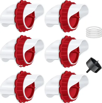 Produktbild von Futterspender Hühner 6 Stück, DIY Futterspender Hühner, Hühnerfutterautomaten Zubehör für Eimer Kiste