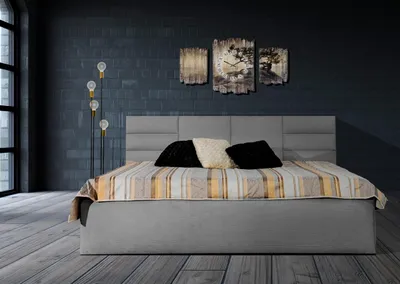 Produktbild von Polsterbett Madera Grau 200 x 200 x 40 cm Stauraum unter der Liegefläche Mit hochwertiger Matratze H3 (bis 120 kg) und Lattenrost