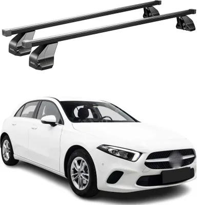Produktbild von Menabo Dachträger für Mercedes A Klasse W177 2018-2025 75kg Stahl Schwarz 2x