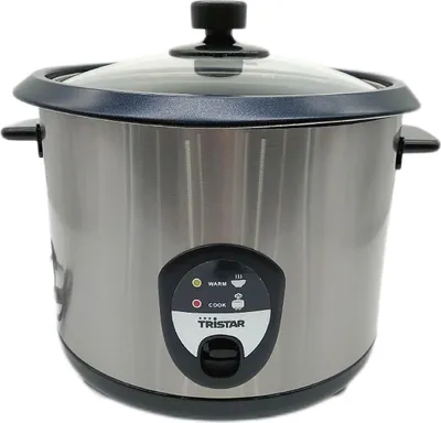 Produktbild von Tristar RK-6129 Reiskocher, Schwarz, Edelstahl, 2,2 l, Edelstahl, 900 W, 220 - 240 V, 50 - 60 Hz