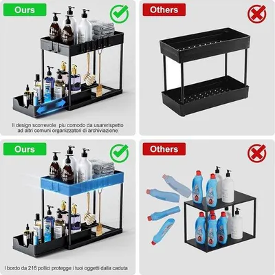 Produktbild von Famanu Organizer für unter dem Waschbecken - Set aus 2