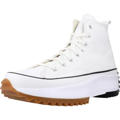 Produktbild von Converse Run Star Hike Foundational Leather Schnürung Plattform Turnschuhe Weiß Gummi – undefined / Weißer Gummi