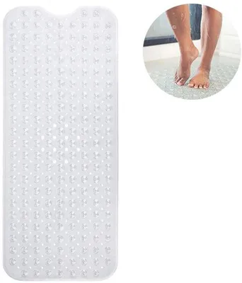 Obrázok produktu pre Protiskluzová rohož do sprchového kúta – 100 x 40 cm – biela