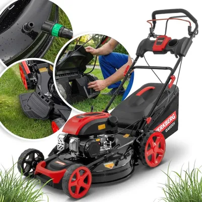 Zdjęcie produktu dla Kosiarka spalinowa Werkberg Garden 196CC napęd 51 cm kosz 60L mulczowanie
