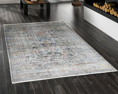 Produktbild von Teppich ASKANIA | Farbe: Grau-Grün; Größe: 160x230 cm | strapazierfähig und leicht zu reinigen | Wohnzimmer | Schlafzimmer