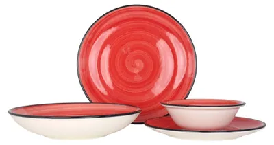 Zdjęcie produktu dla Zestaw obiadowy Bonna - Aura Passion - 24 części - 6 osób - Porcelana