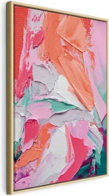 Produktbild von Italienischer Leinwand Leinwandbild - Energetic Colors - Abstract Composition with Intense Colors 80x120 cm Abstrakt a-B-10127-b-a
