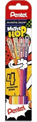 Obrázek produktu pro Sada gelových per Pentel Mattehop, 4 barvy, matný povrch