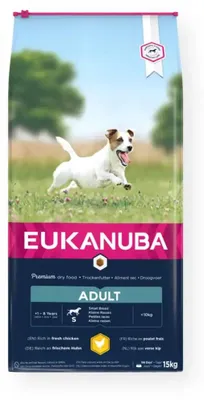 Zdjęcie produktu dla Eukanuba ADULT, Dorosły, Mini (5 - 10 kg), Kurczak, Indyk, 15 kg