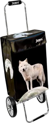 Produktbild von James Einkaufstrolley - WOLF - stabiler Einkaufswagen mit individuellem Design - mehrfarbig: bunt in Ausführung: Chrome19