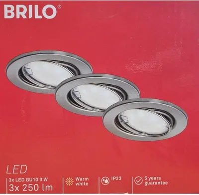 Produktbild von Briloner LED Einbauleuchten chrom 3er-Set 3xLED/GU10/29W