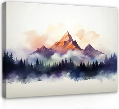 Obrázek produktu pro Plátno obraz příroda hory abstraktní 100x70 cm XXL moderní plátno obraz na plátně obrazy plátno obraz nástěnný obývací pokoj ložnice