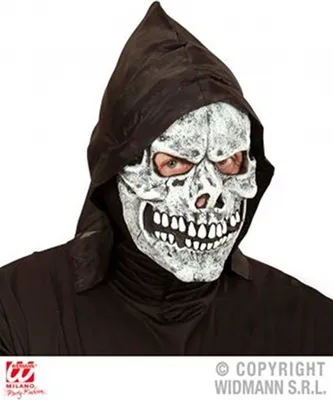 Produktbild von WIDMANN Maske Totenkopf mit Kapuze