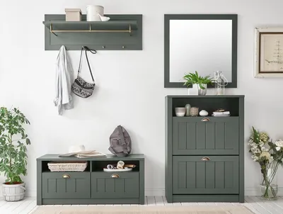 Produktbild von Garderobenset I Ascot - Landhaus Grün