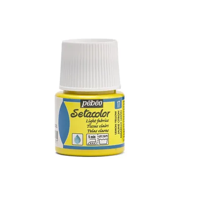 Image de Pebeo Setacolor pour tissus clairs, 45 ml, jaune citron