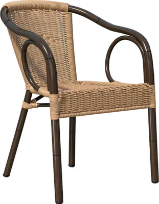 Produktbild von 4er-Set ARGOS | Bistro Rattanstuhl | Hellbraun | Rattan | Stapelbar | Gastro Rattanstuhl, Outdoor Rattanstuhl, Terrassen Rattanstuhl